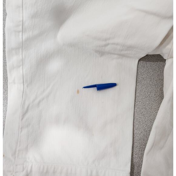 CAbi White Flat Front Ankle Length Jeans 8 Lightweight Soft Pockets Stretch - Picture 5 of 7